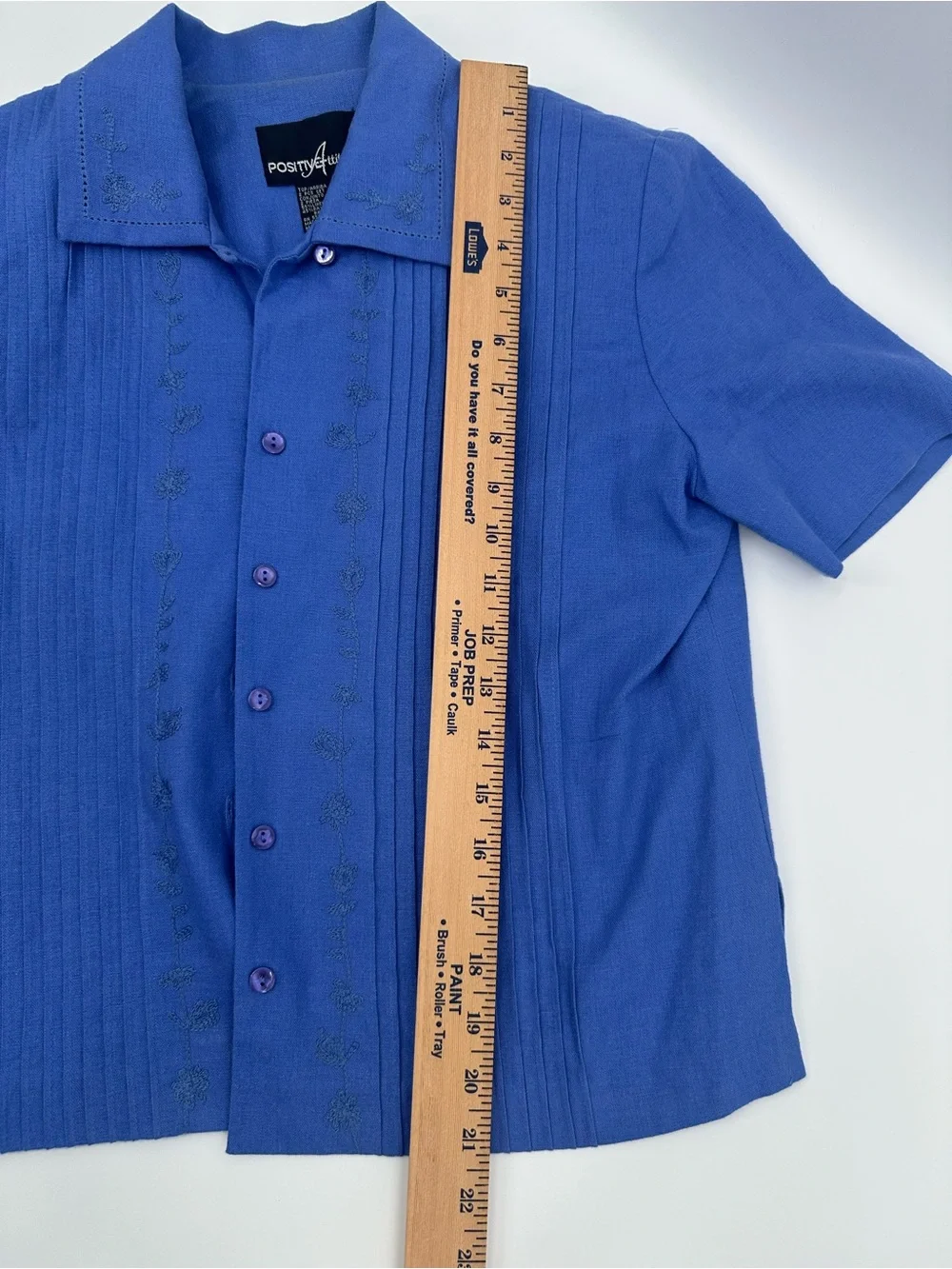 Vintage 90s Positive Attitude Blue Linen Blend Dress Jacket Set 6 NWOT 1180